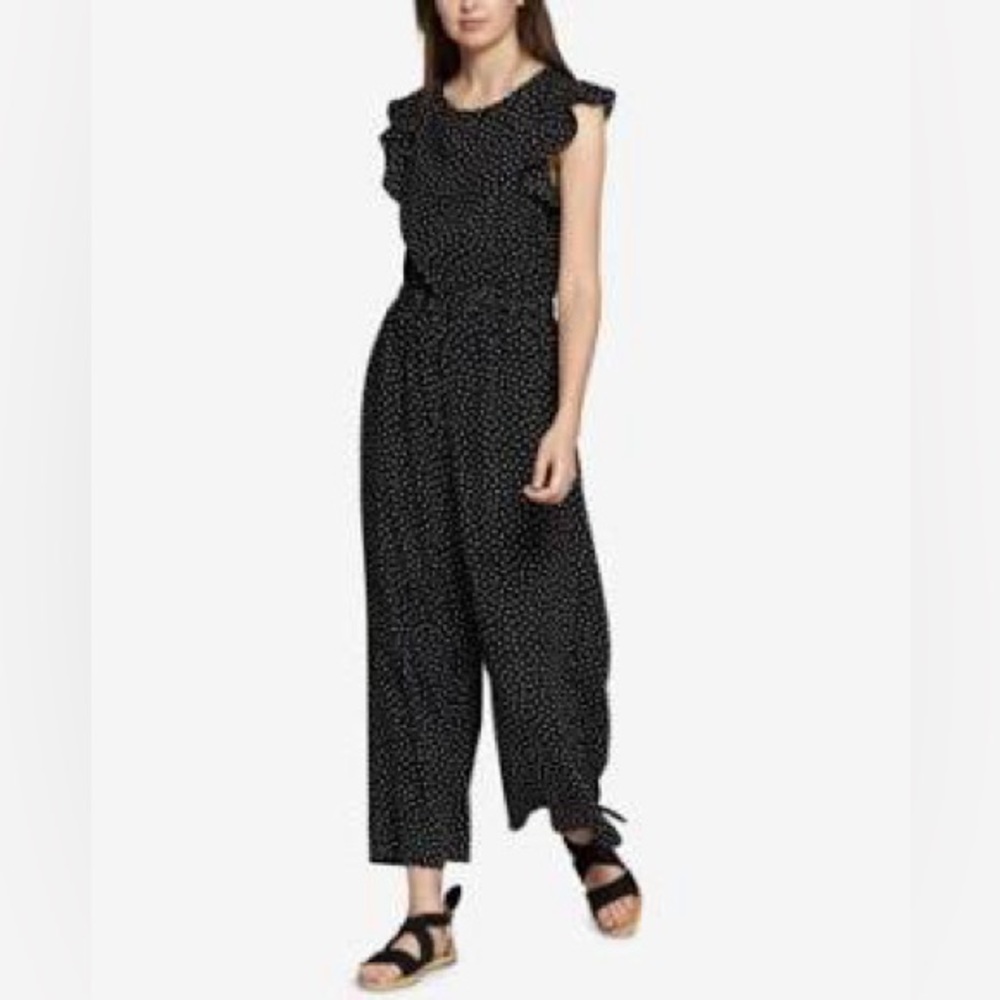 Sanctuary Black and White Dotted Jumpsuit